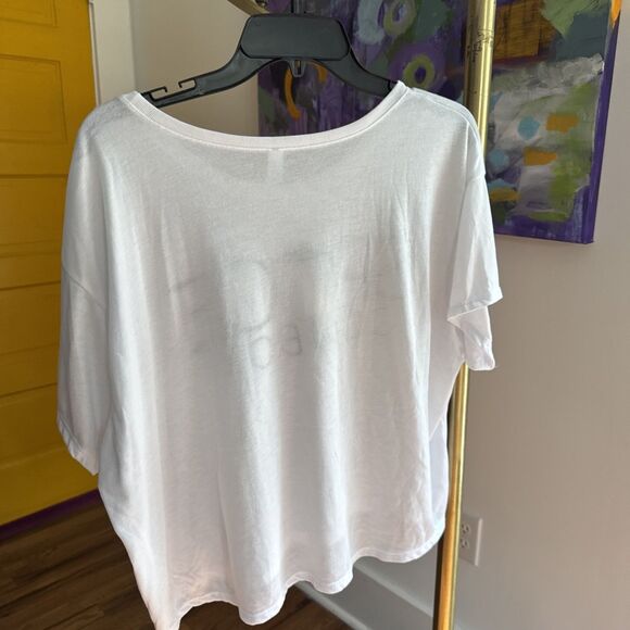 Bella + Canvas Space Cowboy Cropped White Tee L - Picture 7 of 8